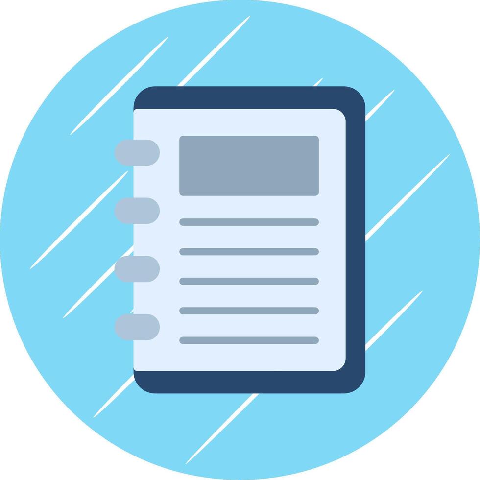 Take Note Flat Circle Icon Design vector