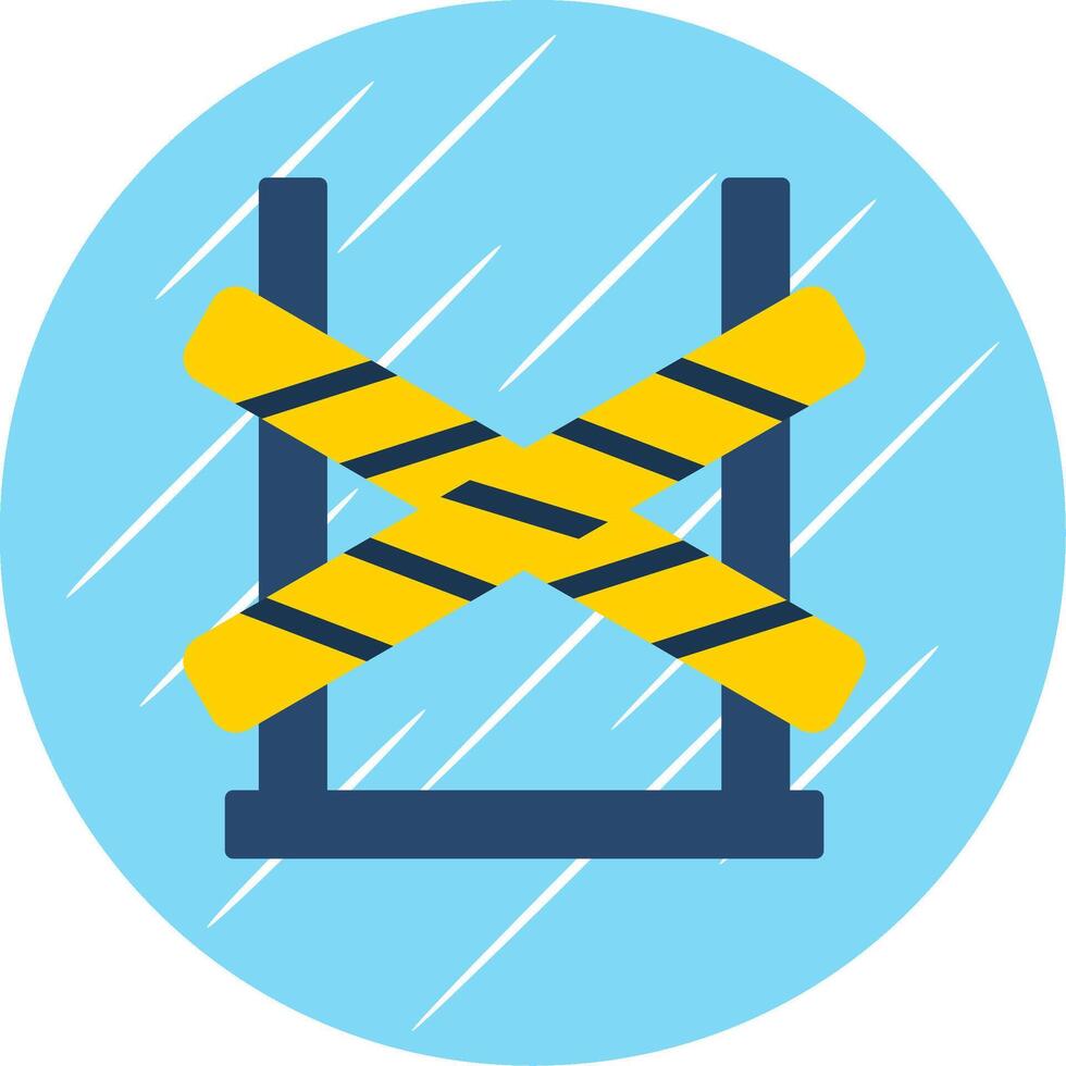 Crime Scene Flat Circle Icon Design vector
