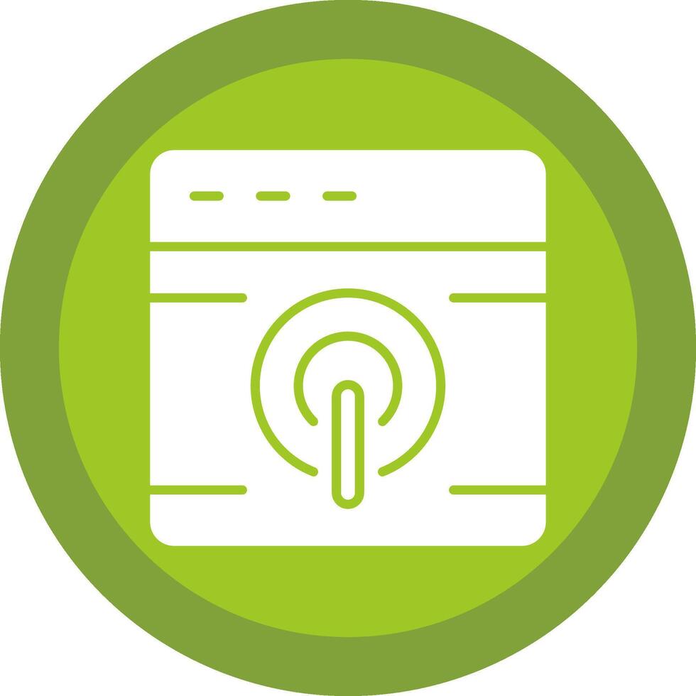 Browser Line Shadow Circle Icon Design vector