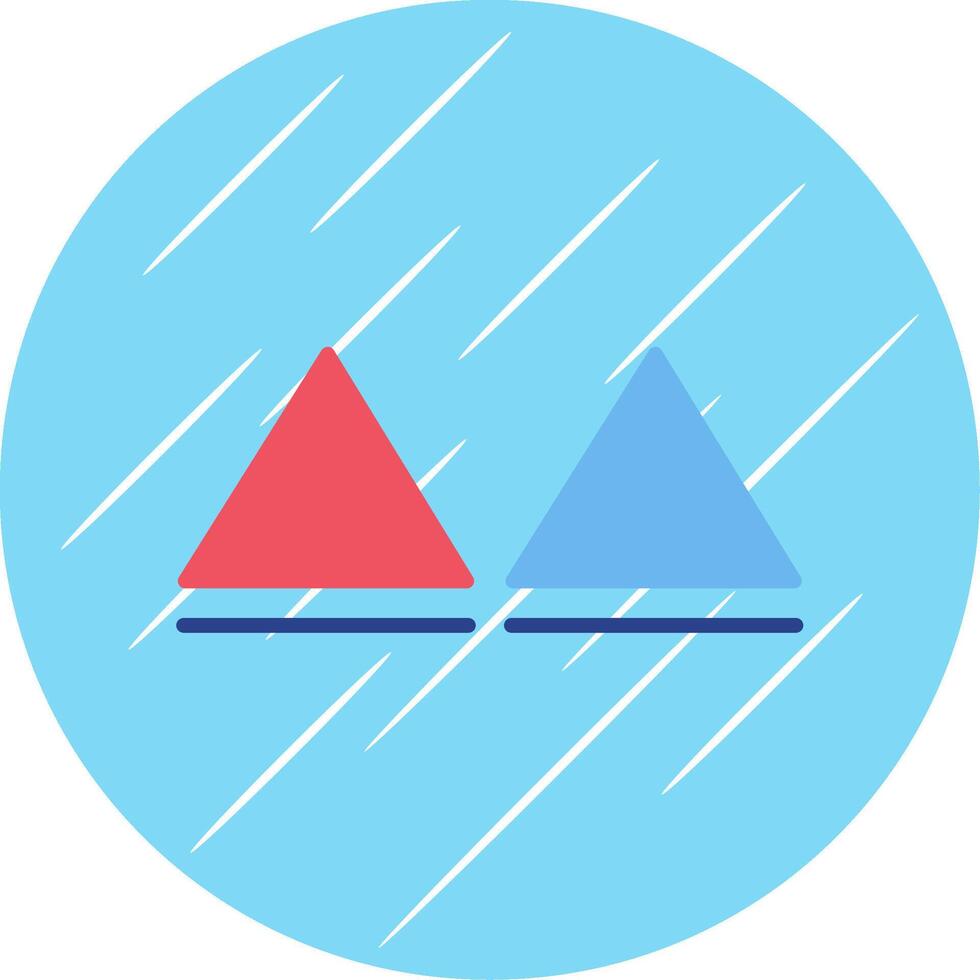 triangulos plano circulo icono diseño vector