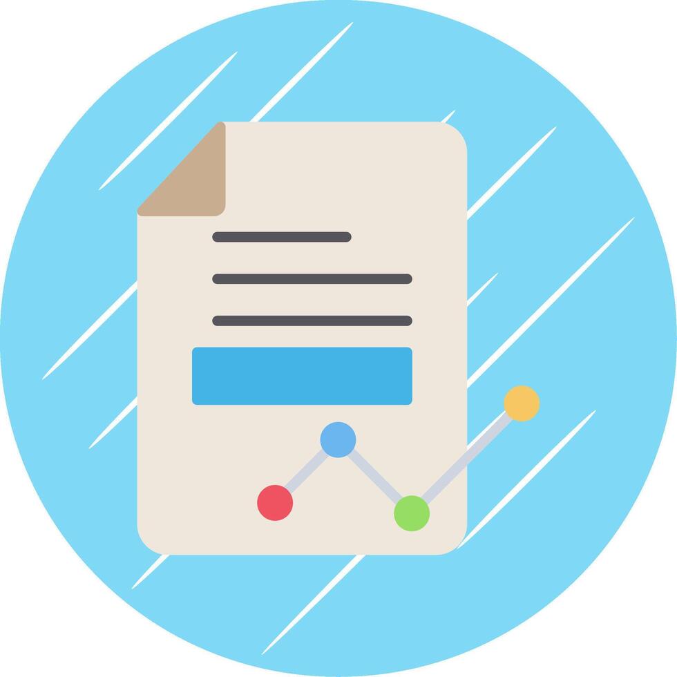 Data Report Flat Circle Icon Design vector
