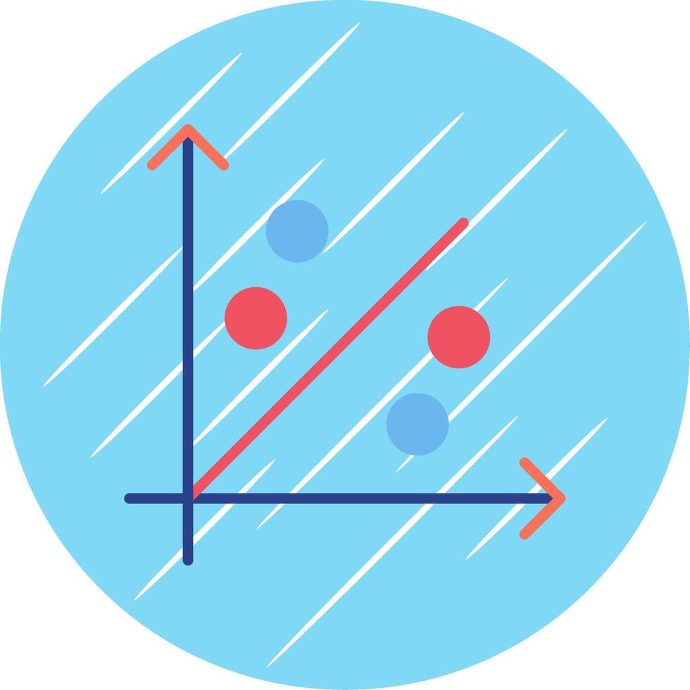 Scatter Graph Flat Circle Icon Design vector