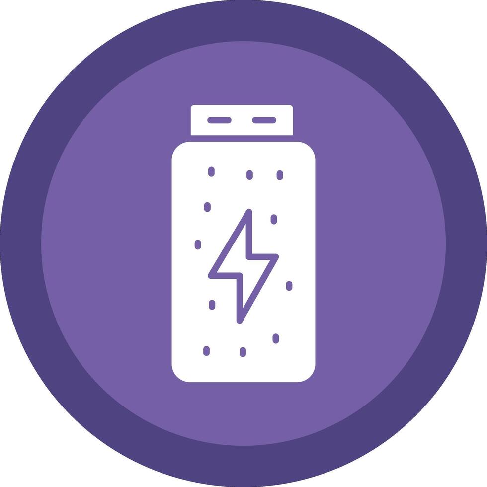 Battery Status Line Shadow Circle Icon Design vector