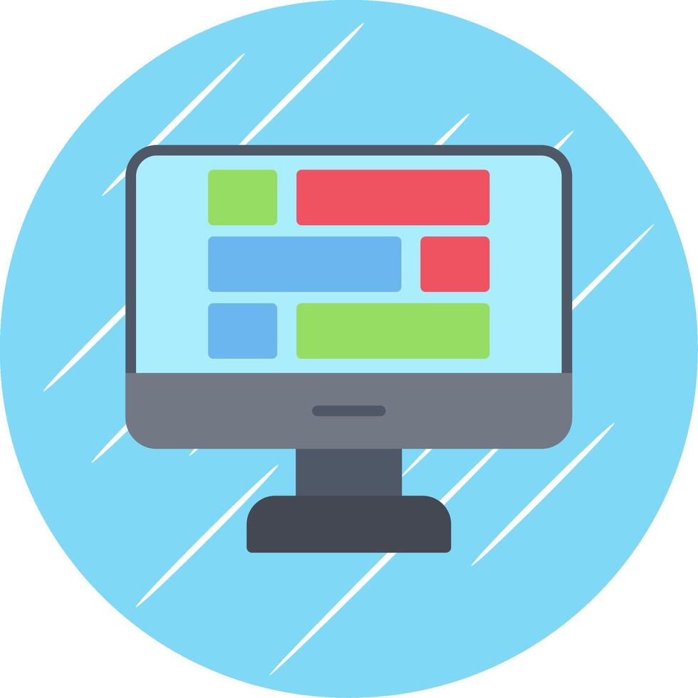 Dashboard Flat Circle Icon Design vector