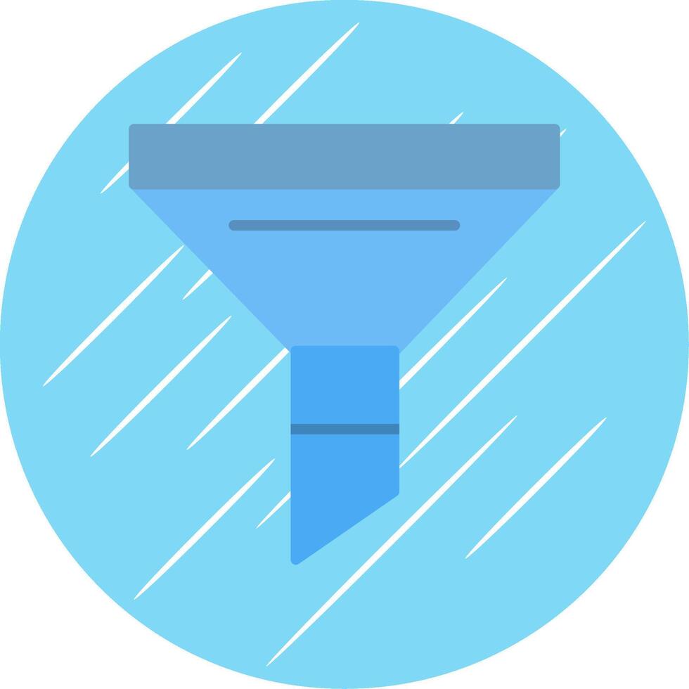 Funnel Flat Circle Icon Design vector