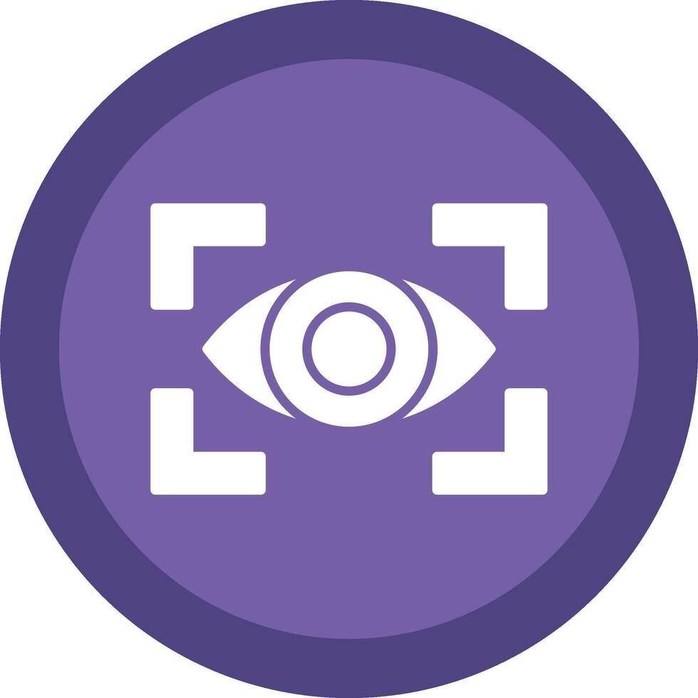 Vision Line Shadow Circle Icon Design vector