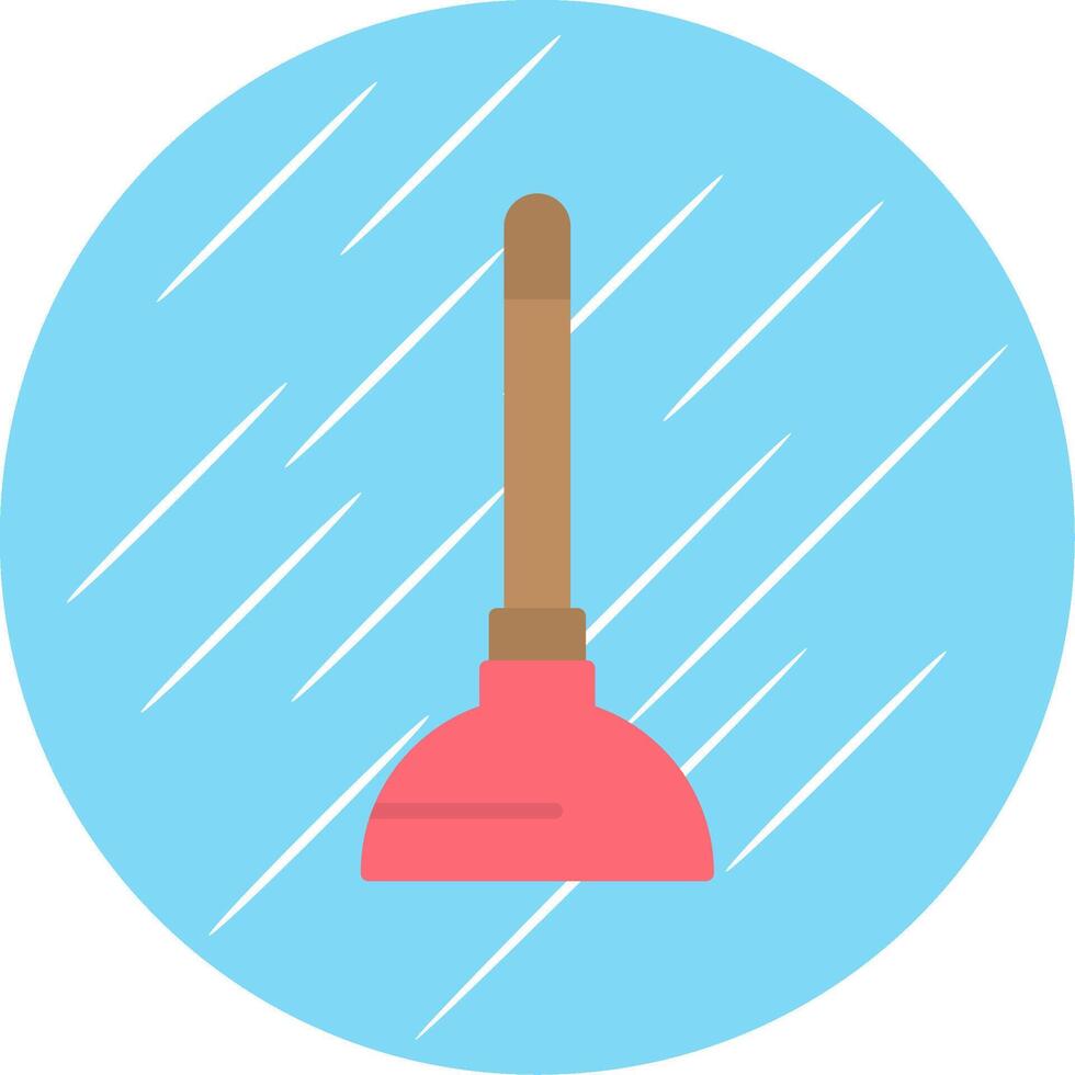 Plunger Flat Circle Icon Design vector