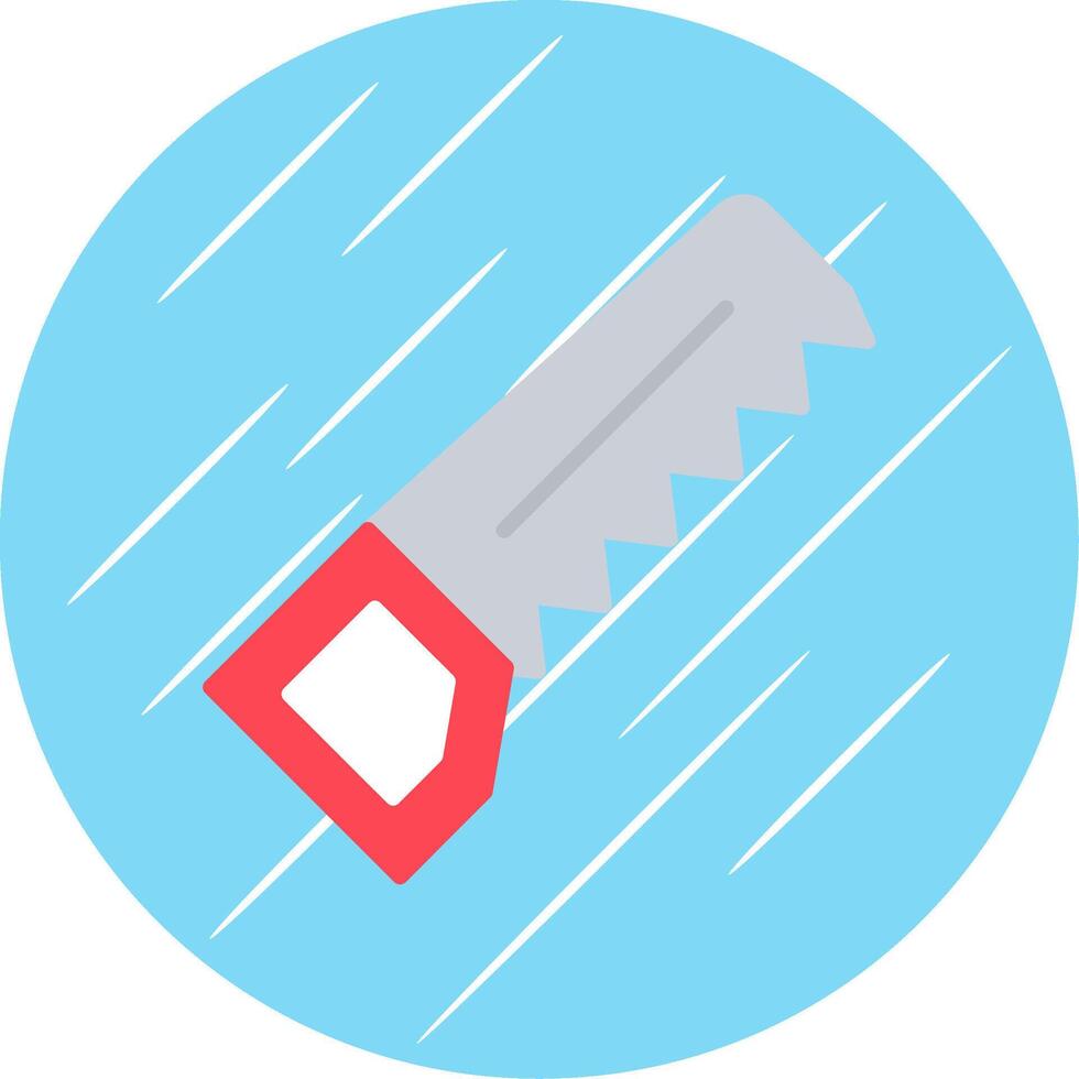 Hand Saw Flat Circle Icon Design vector