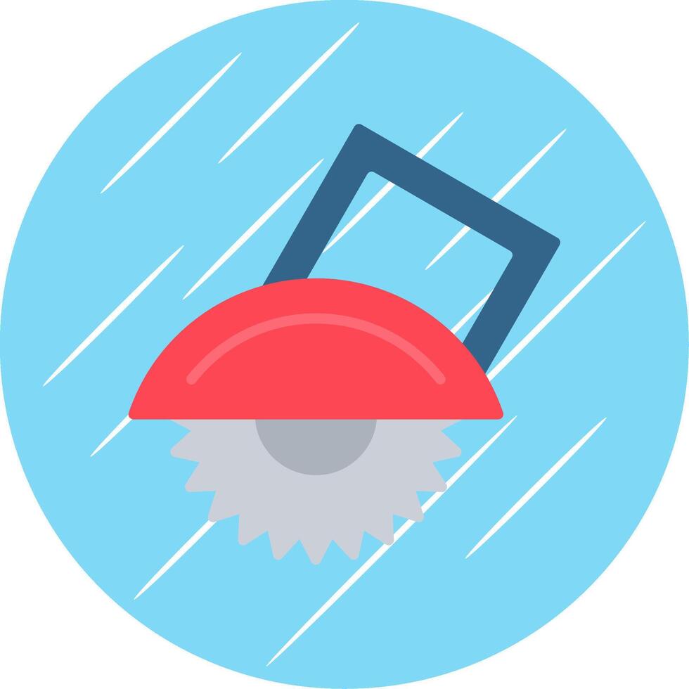Power Saw Flat Circle Icon Design vector