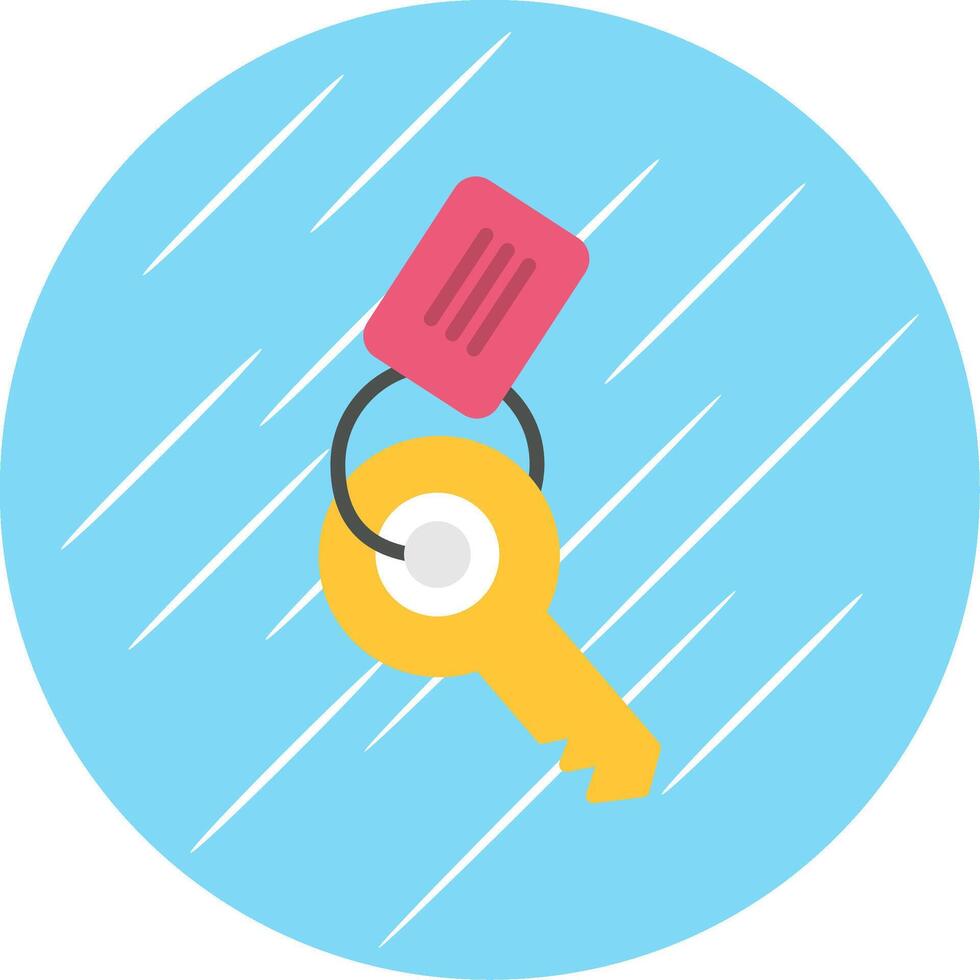 Keychain Flat Circle Icon Design vector