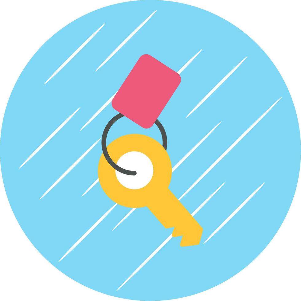 Keychain Flat Circle Icon Design vector