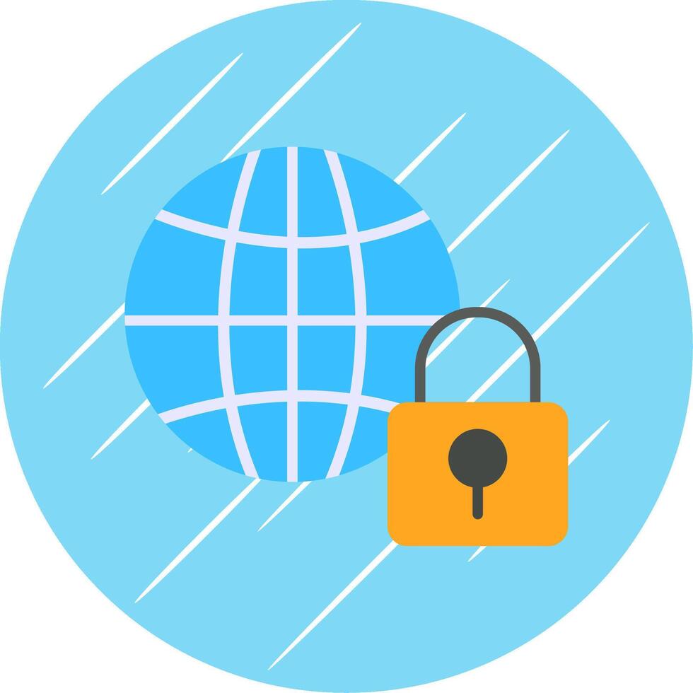 Internet Security Flat Circle Icon Design vector