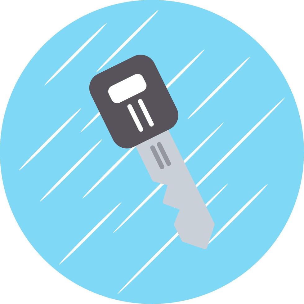 Car Key Flat Circle Icon Design vector