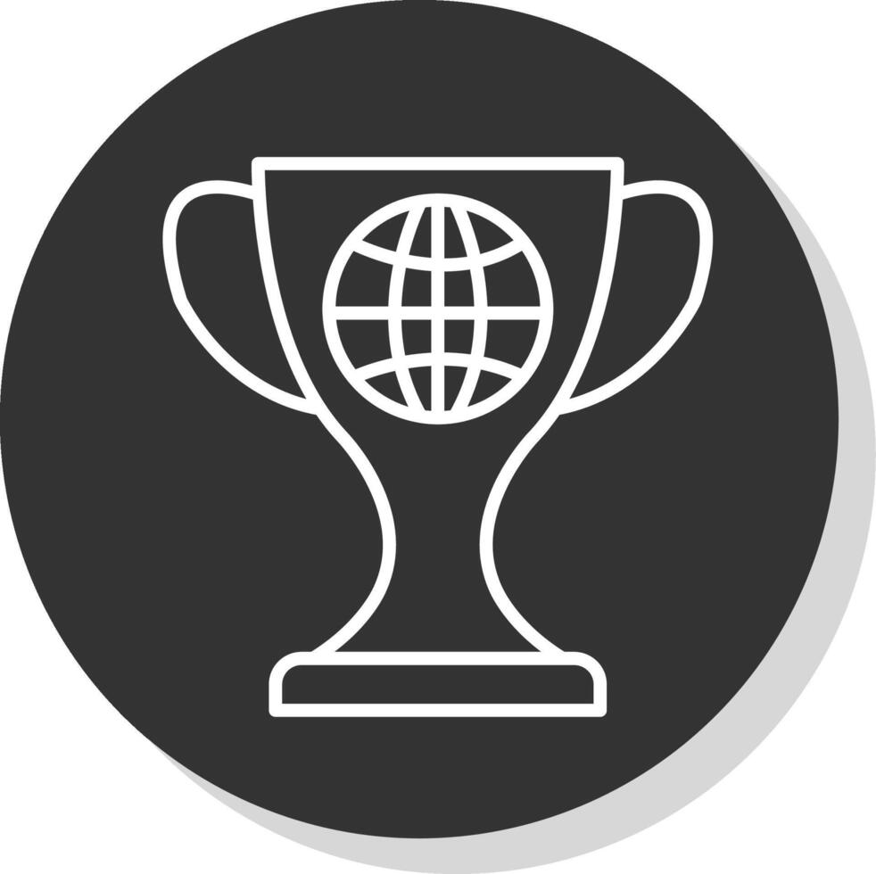 World Line Shadow Circle Icon Design vector