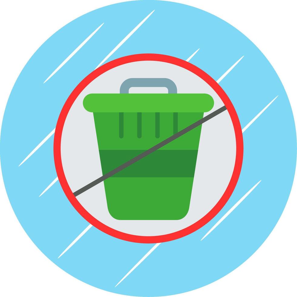 Zero Waste Flat Circle Icon Design vector