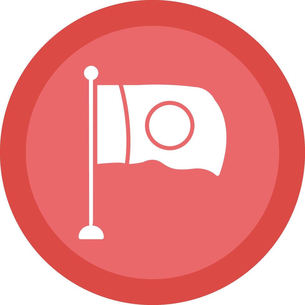 Flag Line Shadow Circle Icon Design vector