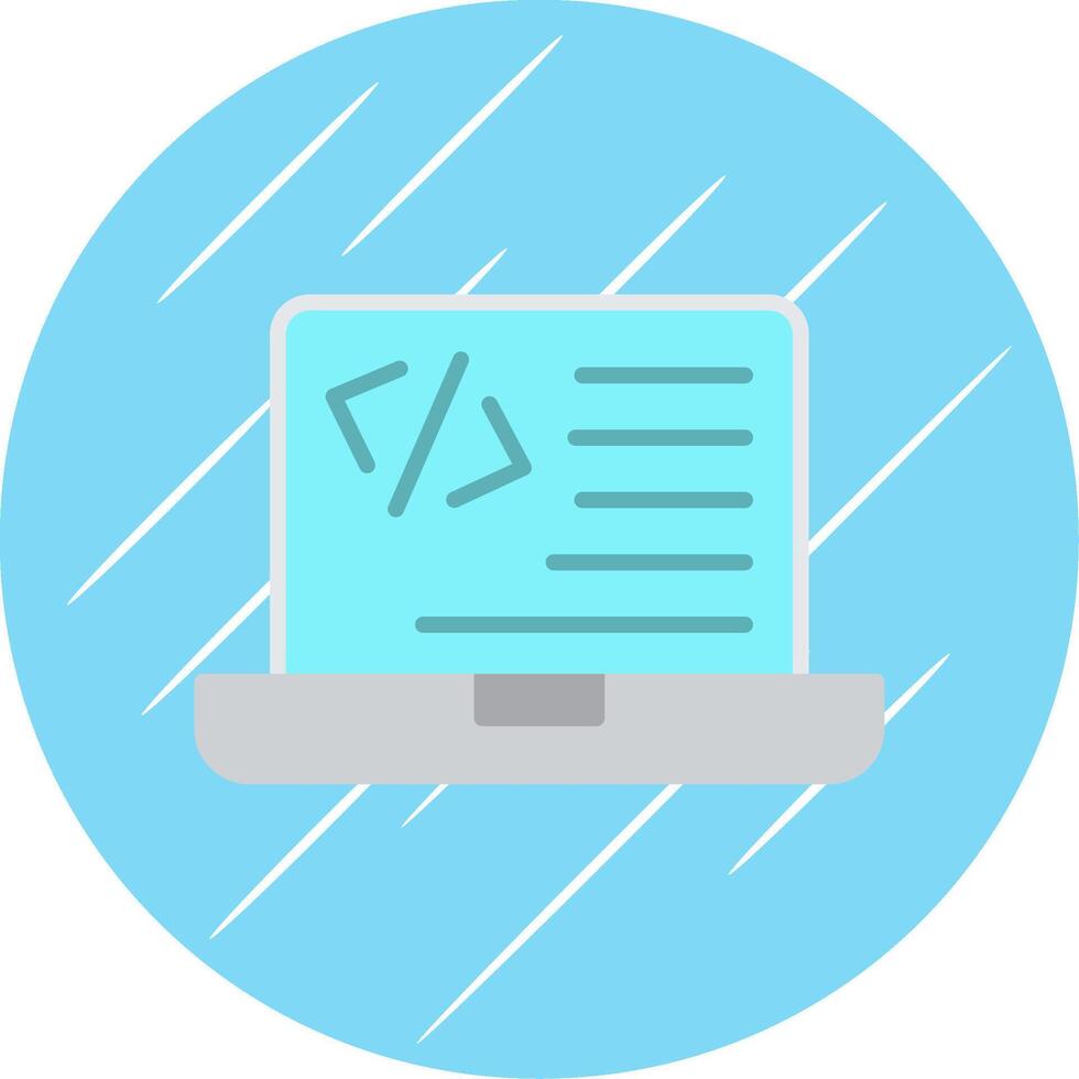 Programming Flat Circle Icon Design vector
