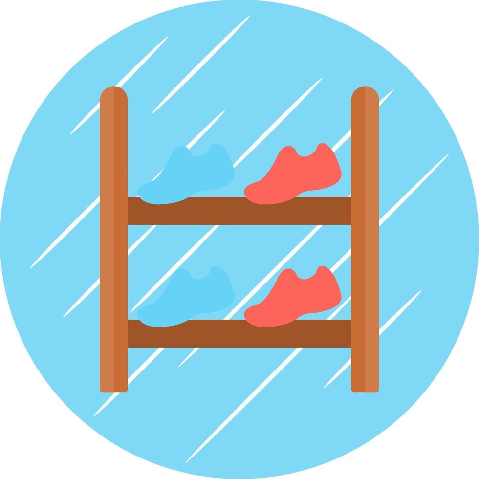 Shoe Rack Flat Circle Icon Design vector