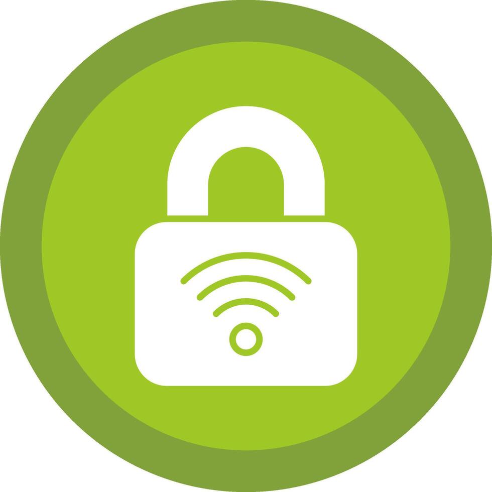 Padlock Line Shadow Circle Icon Design vector