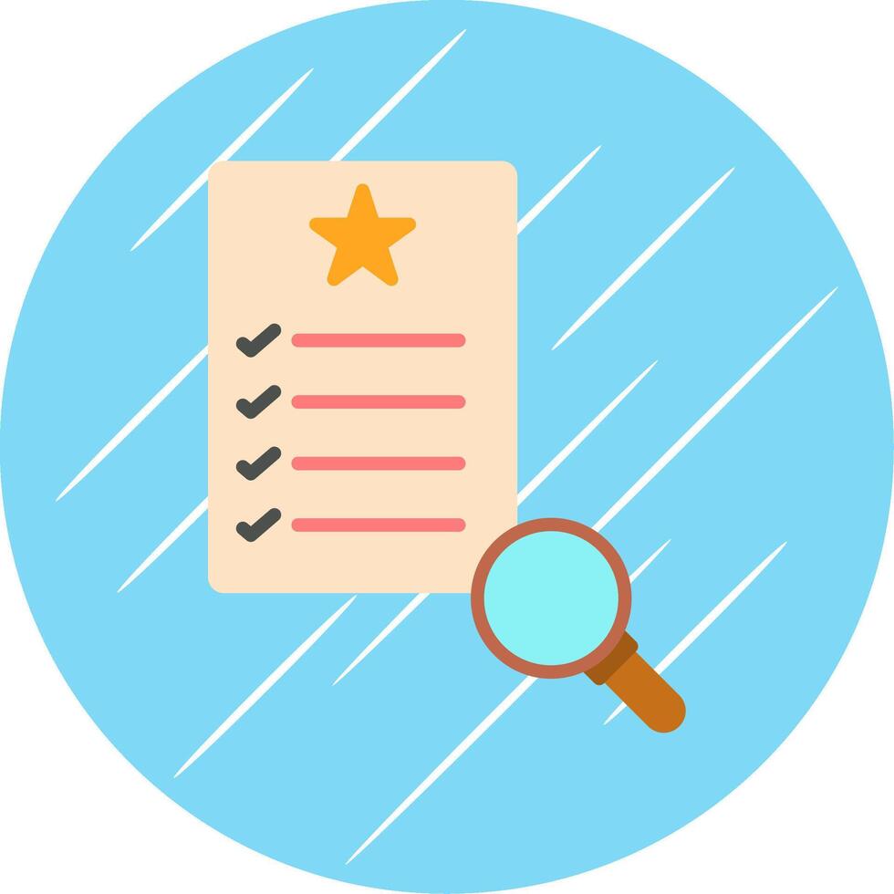 Quality Control Flat Circle Icon Design vector