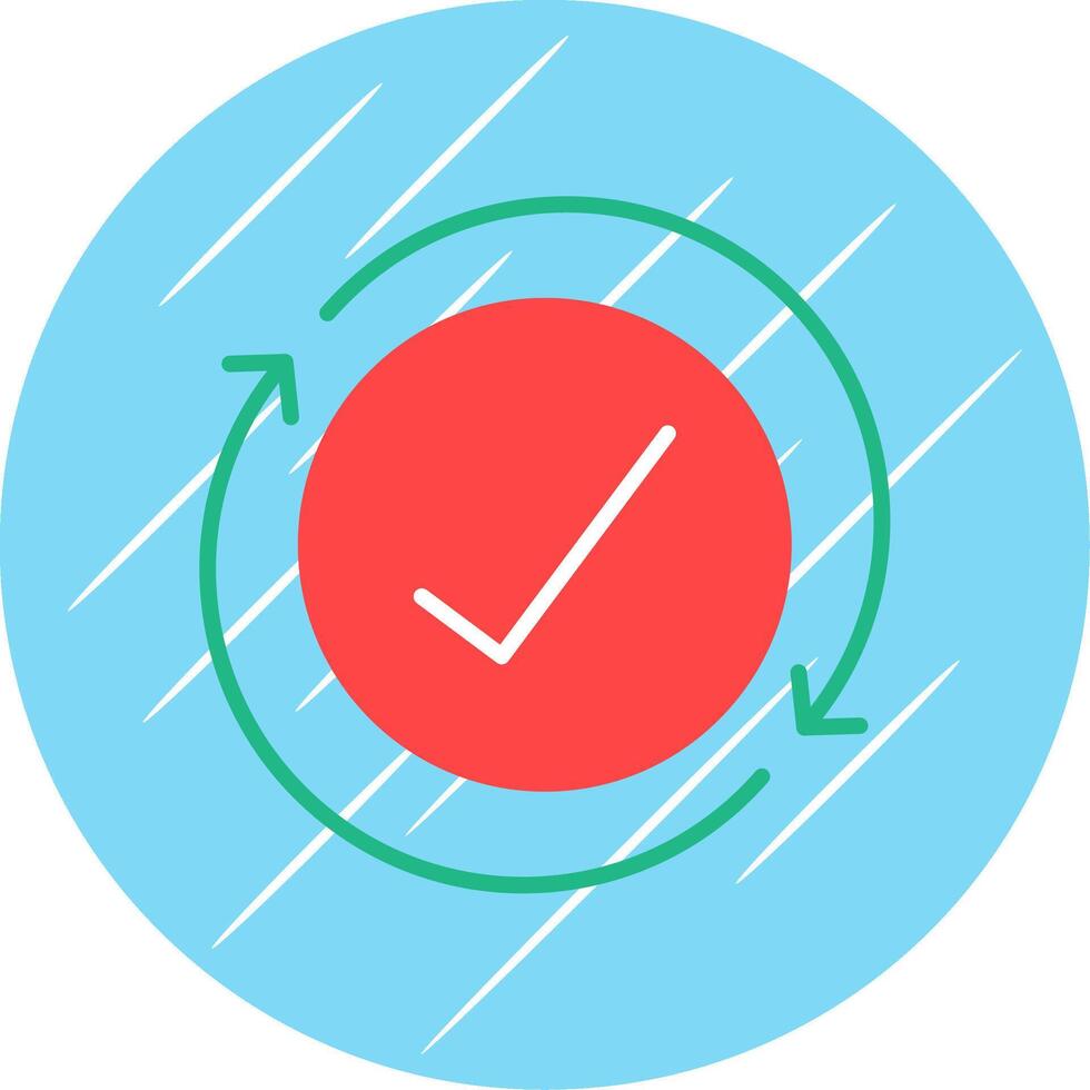 Iteration Flat Circle Icon Design vector