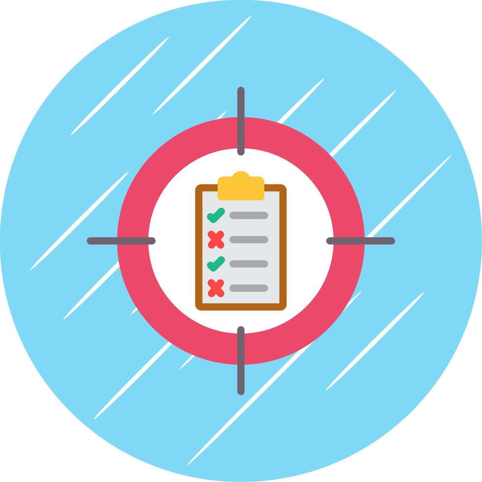 Accuracy Flat Circle Icon Design vector