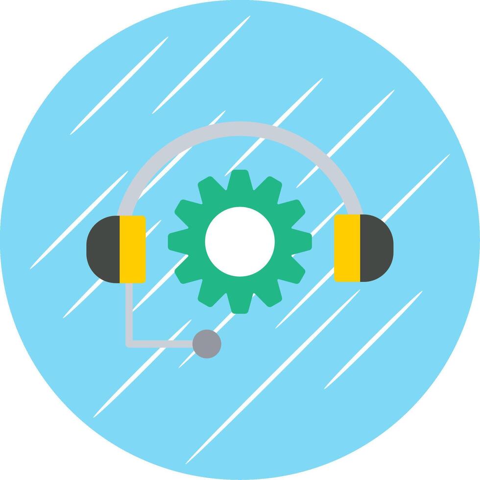 Support Flat Circle Icon Design vector