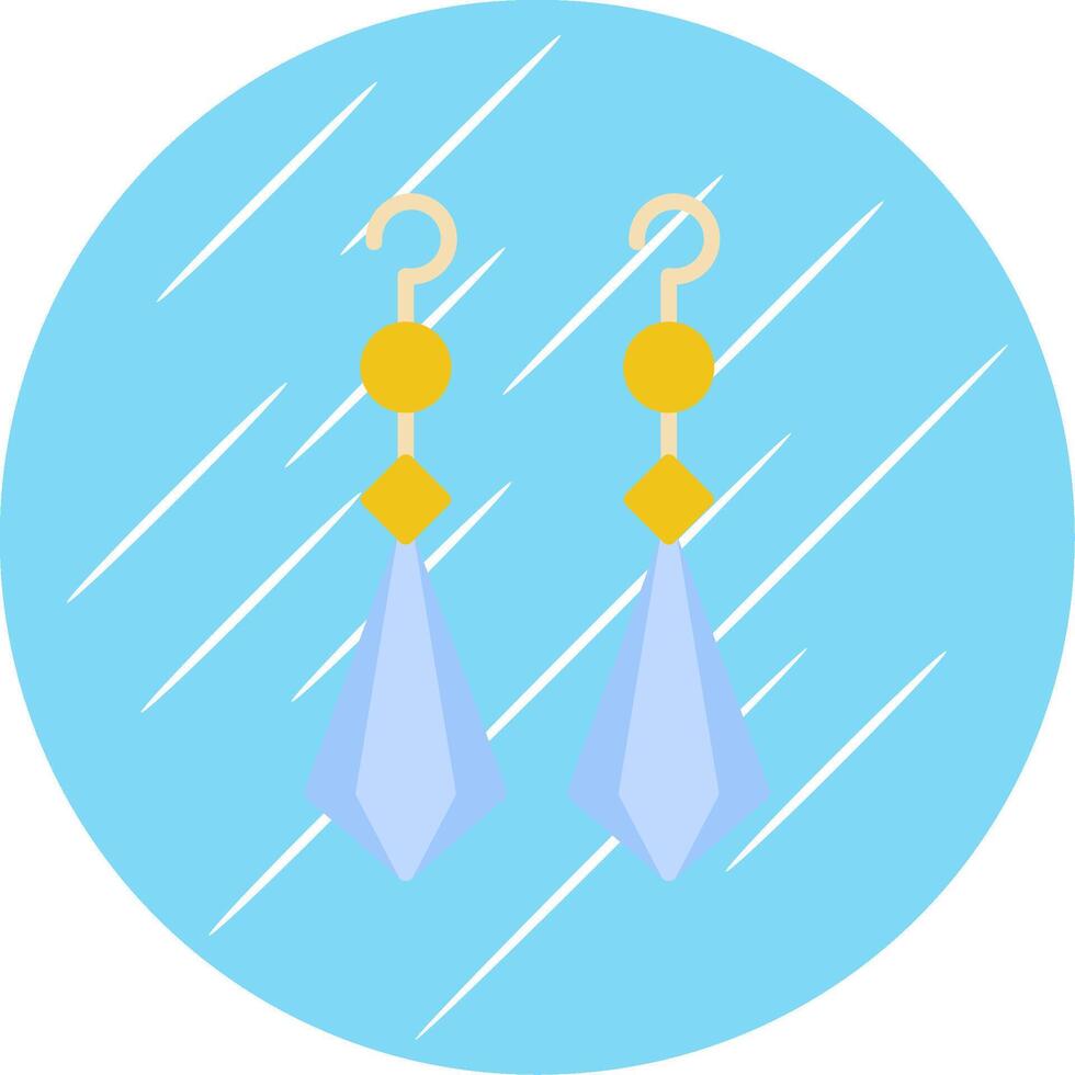 Earrings Flat Circle Icon Design vector