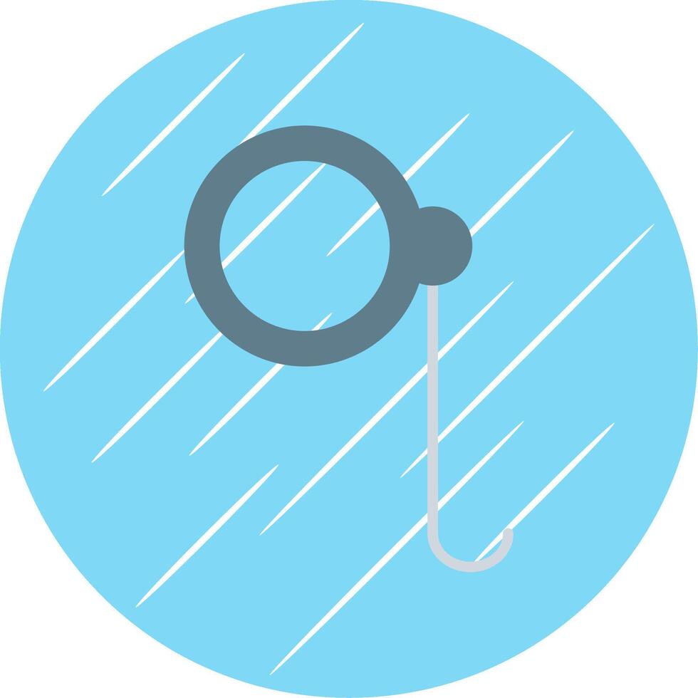 monóculo plano circulo icono diseño vector