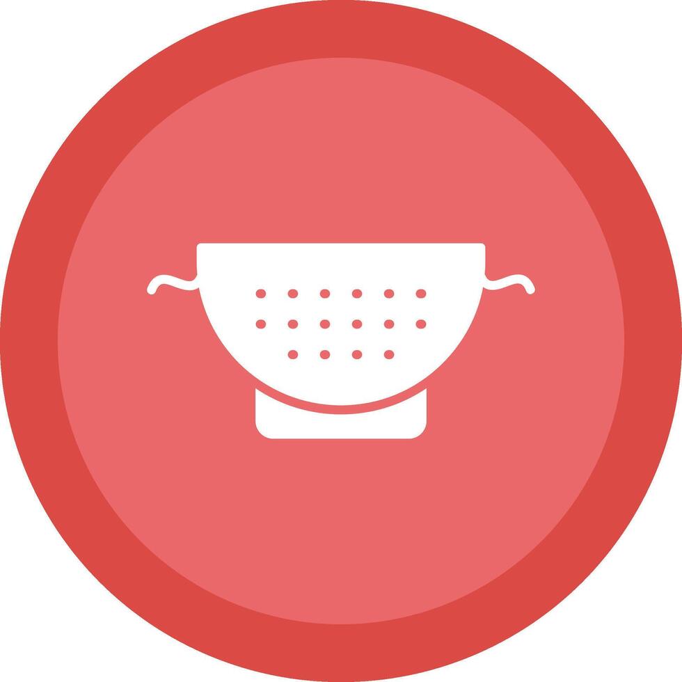 Strainer Line Shadow Circle Icon Design vector