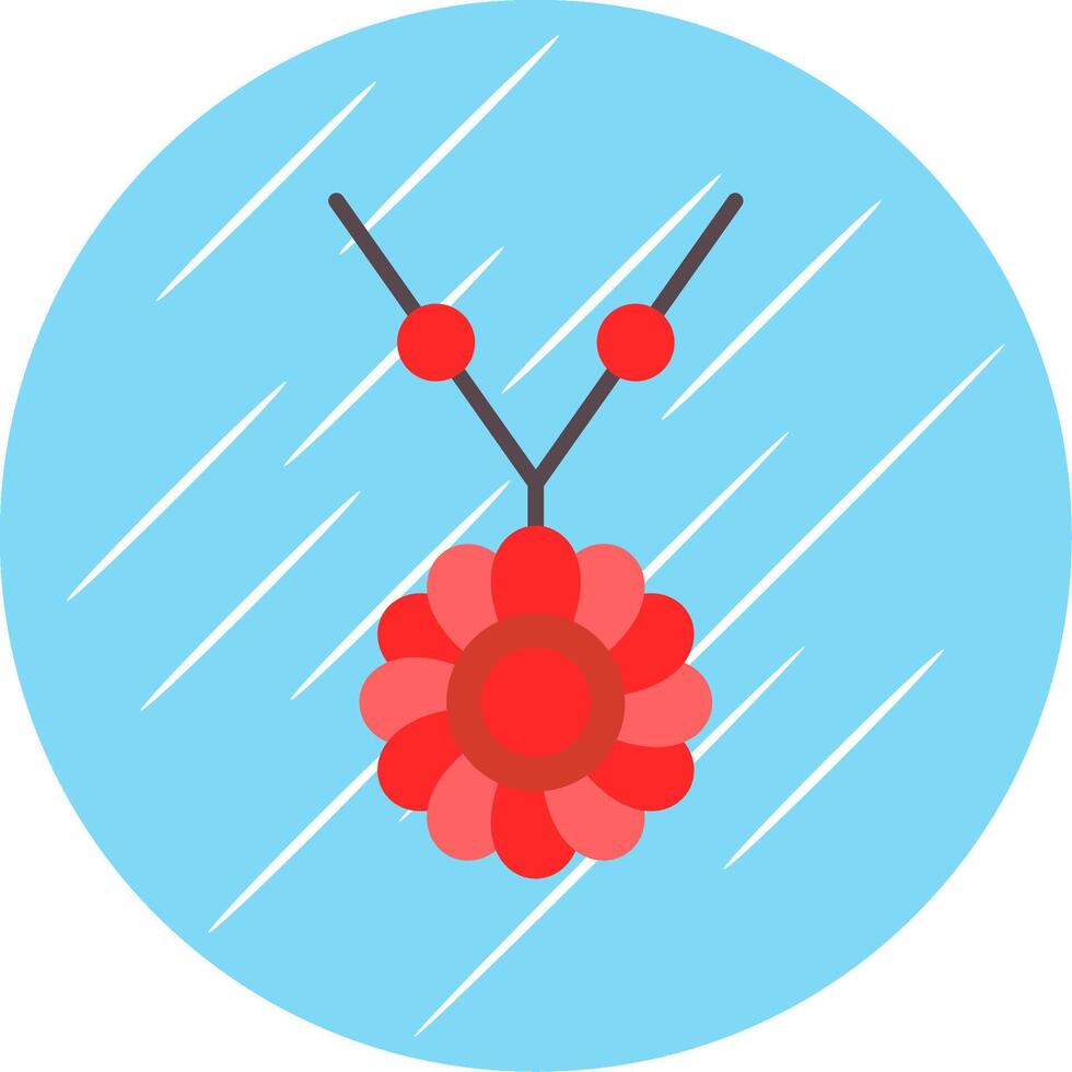 Necklace Flat Circle Icon Design vector