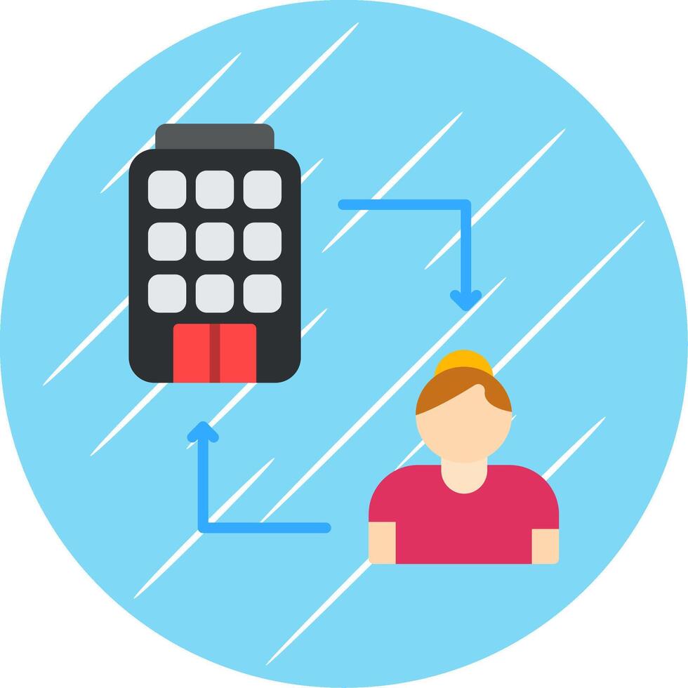 B2c Flat Circle Icon Design vector