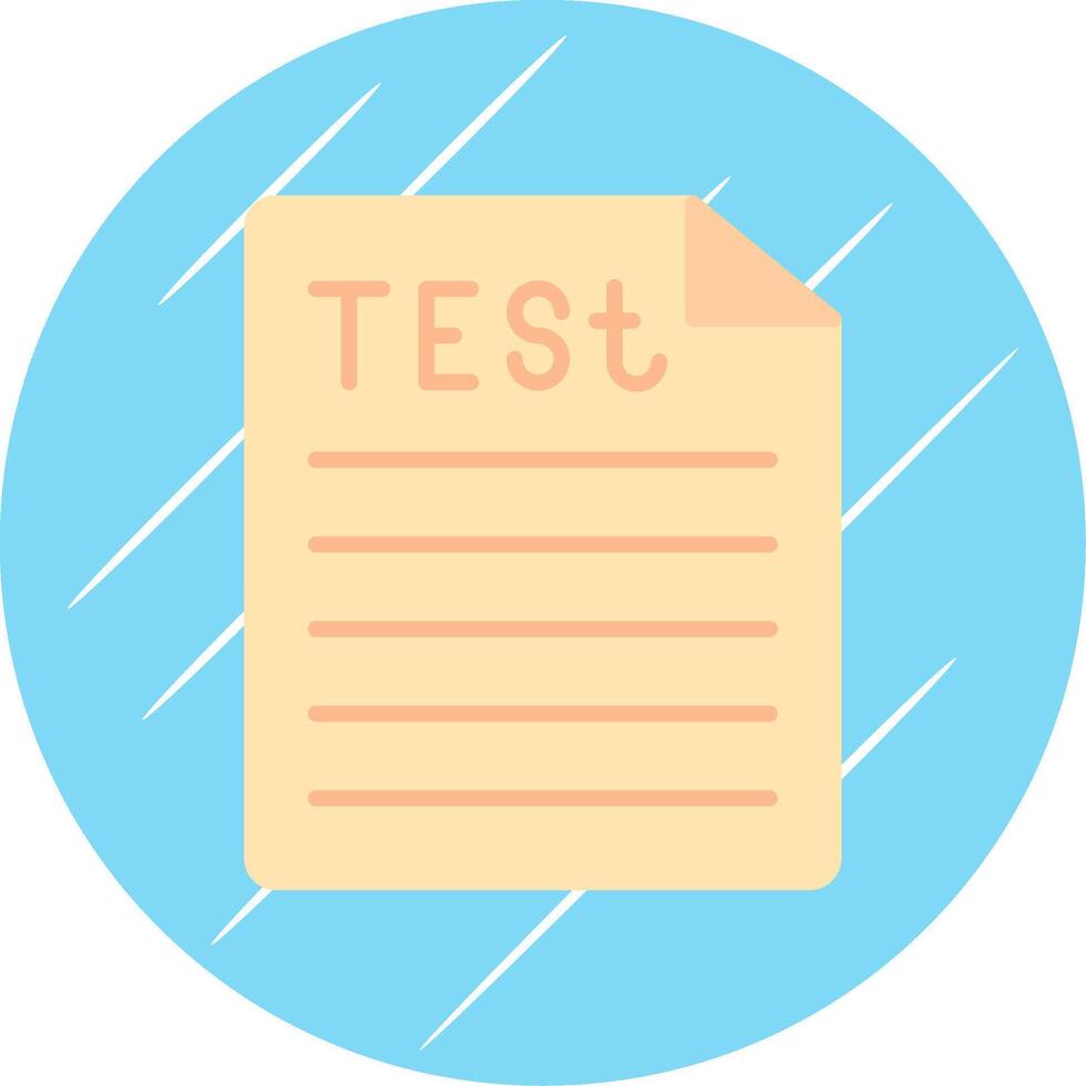 Test Flat Circle Icon Design vector