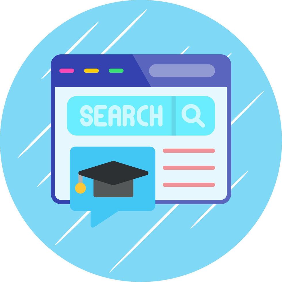 Education Forum Flat Circle Icon Design vector