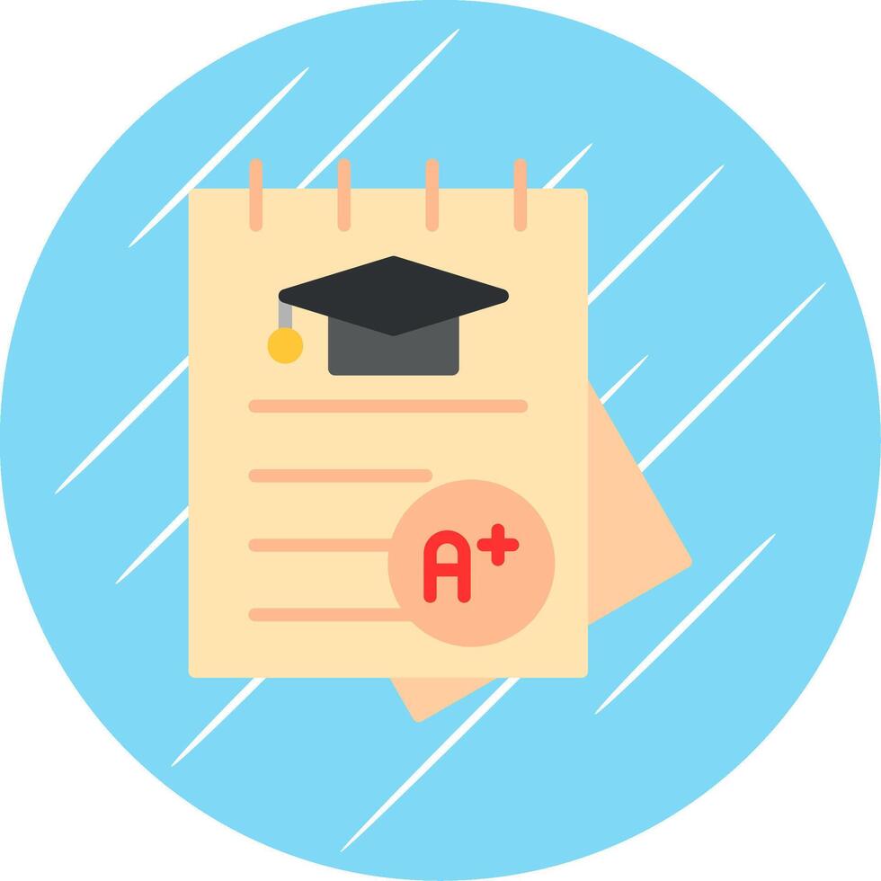 Assignment Flat Circle Icon Design vector