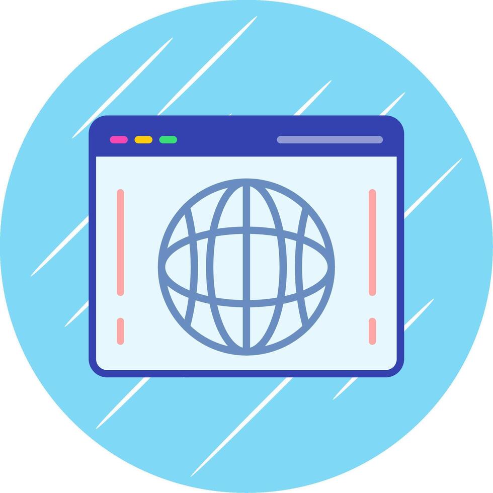 Web Portal Flat Circle Icon Design vector