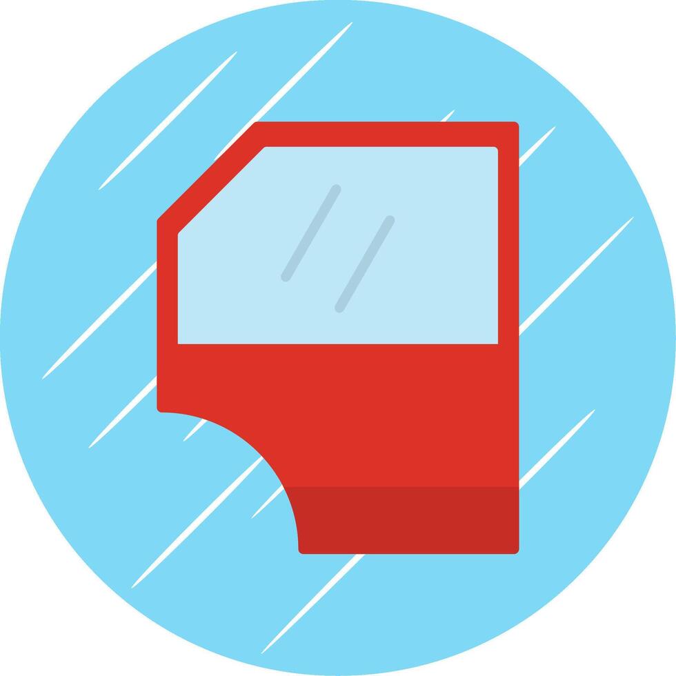 Car Door Flat Circle Icon Design vector
