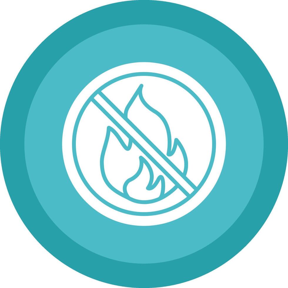 Prohibited Sign Line Shadow Circle Icon Design vector