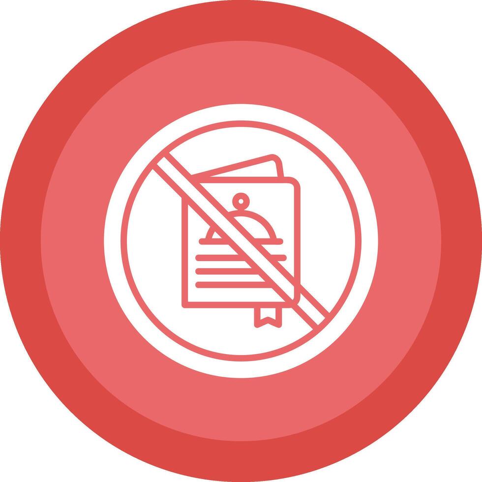Prohibited Sign Line Shadow Circle Icon Design vector