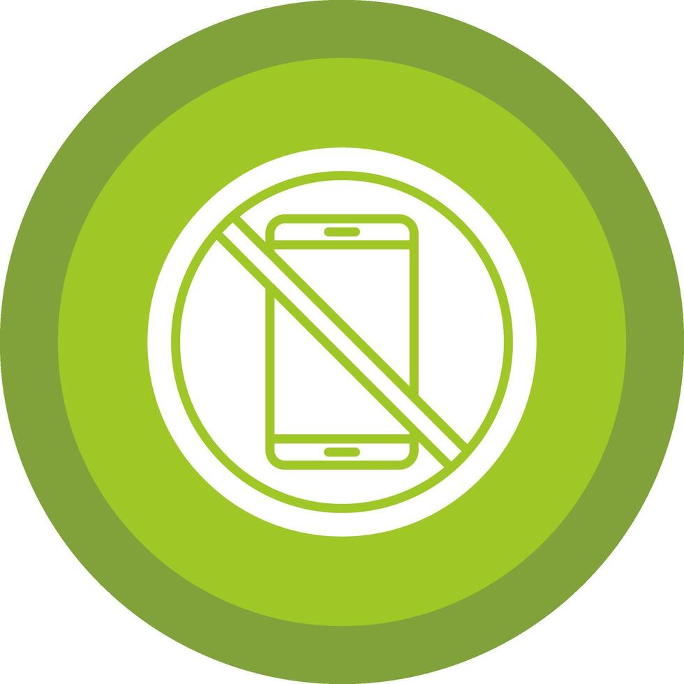 Prohibited Sign Line Shadow Circle Icon Design vector