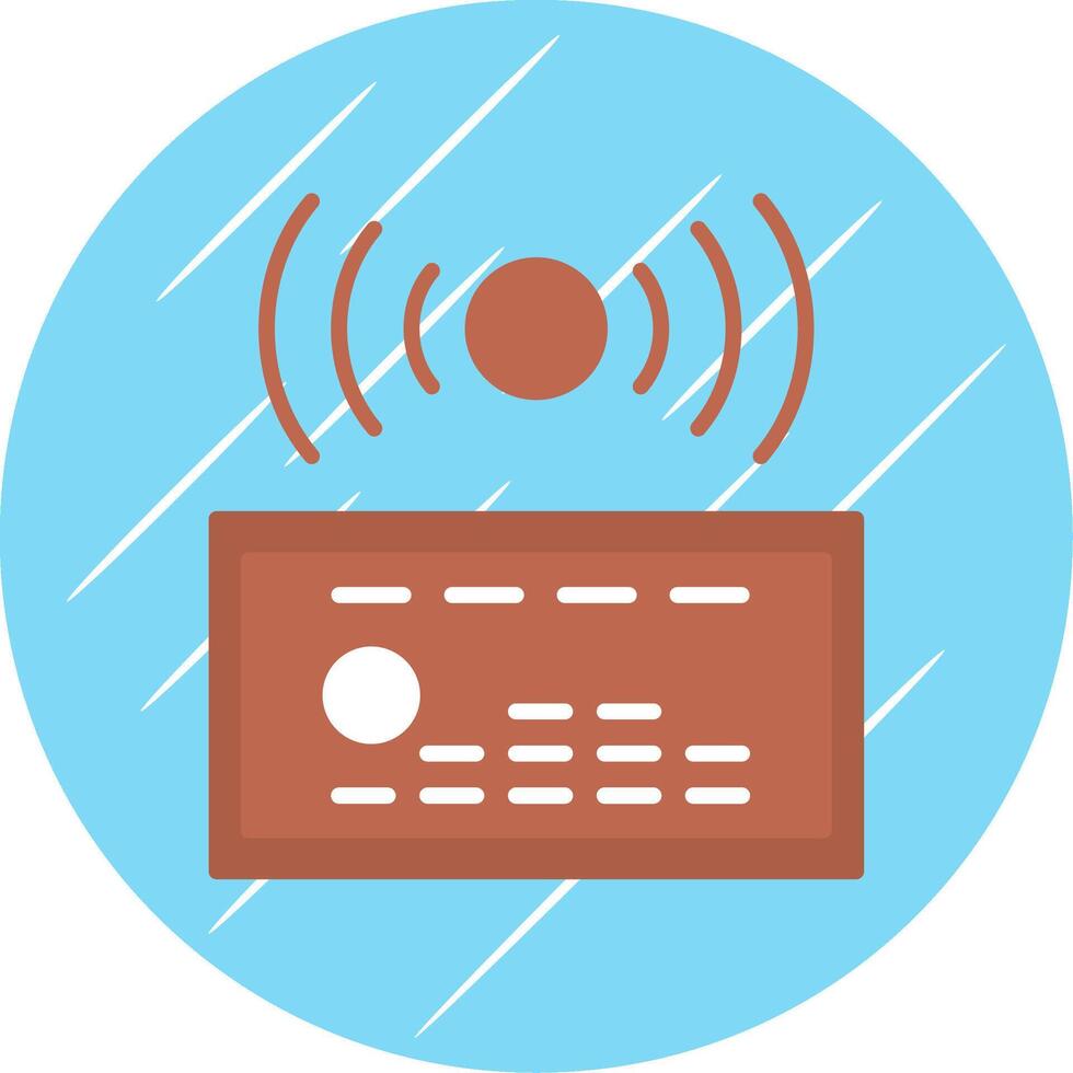 Sound System Flat Circle Icon Design vector