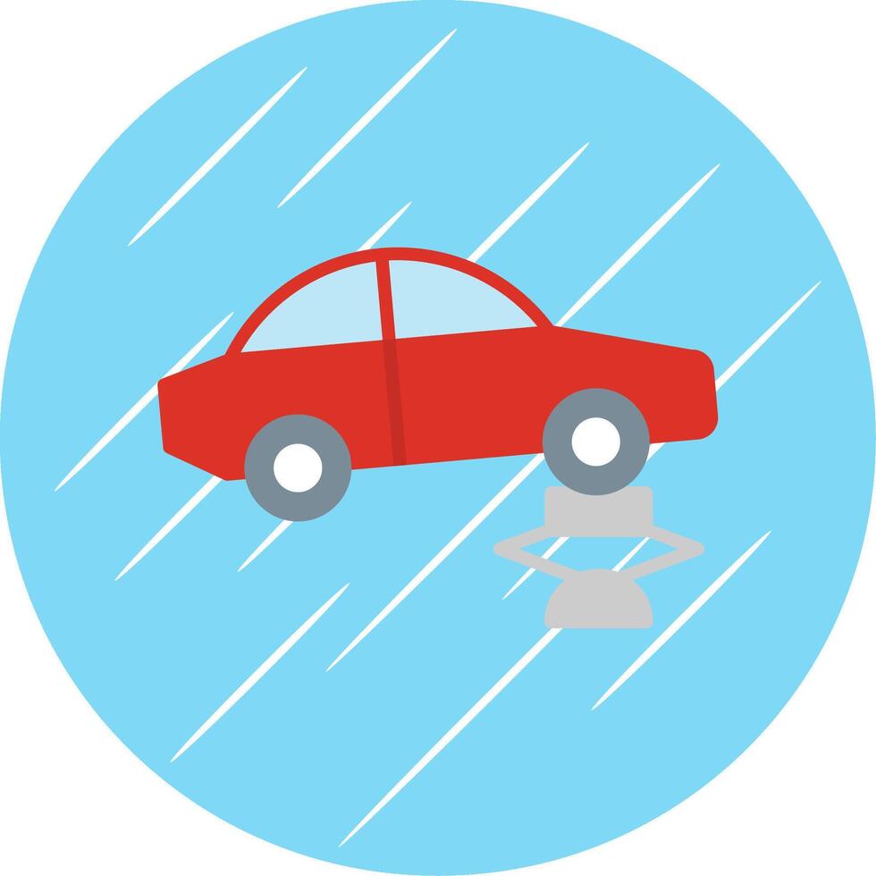 Car Jack Flat Circle Icon Design vector