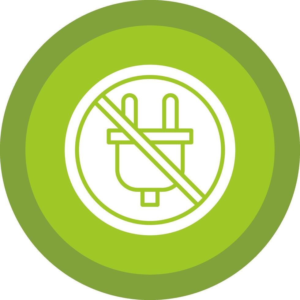 Prohibited Sign Line Shadow Circle Icon Design vector