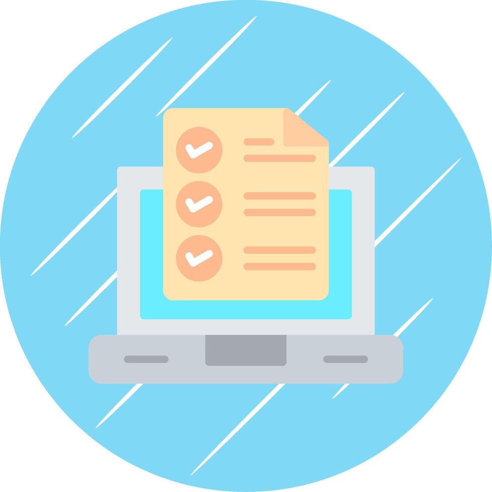 OnLine Circle Multi Circle Survey Flat Circle Icon Design vector