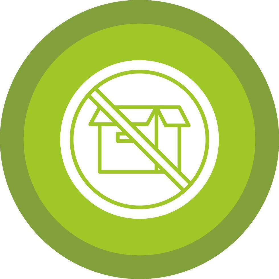 Prohibited Sign Line Shadow Circle Icon Design vector