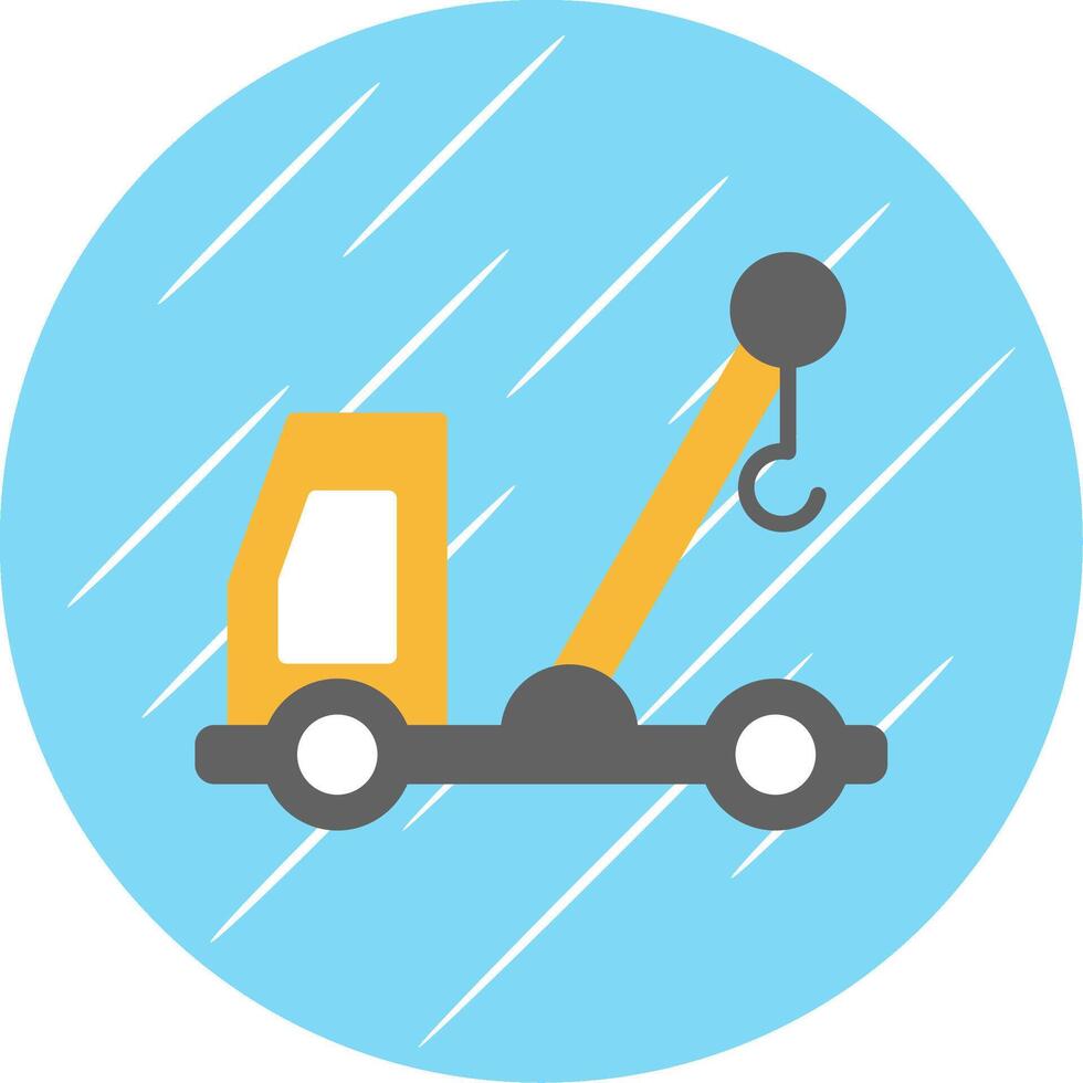 Lift Truck Flat Circle Icon Design vector