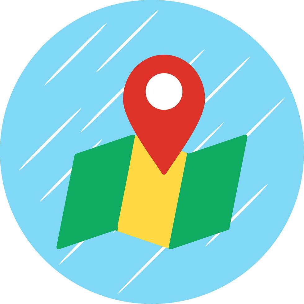 Map Pointer Flat Circle Icon Design vector