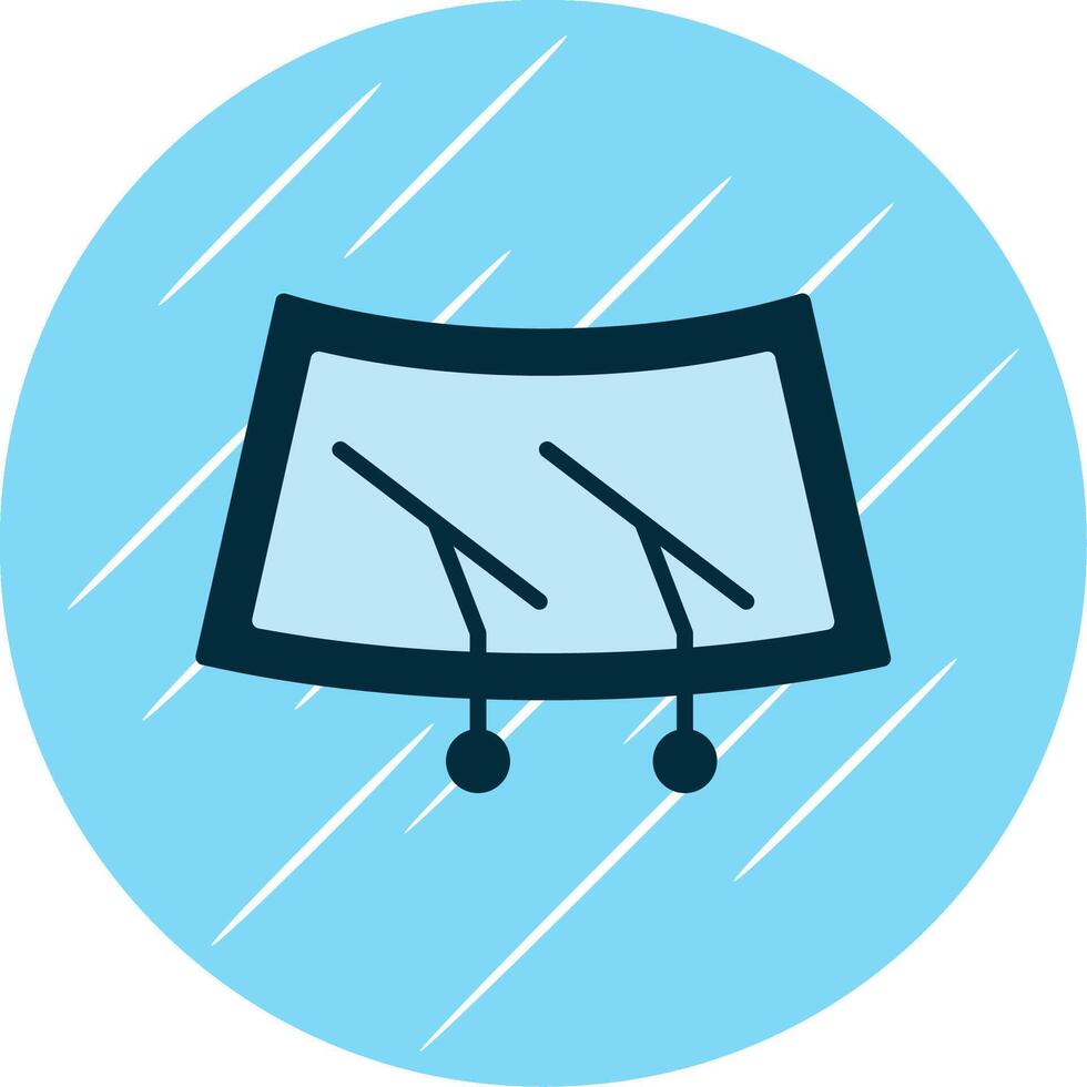 Windscreen Flat Circle Icon Design vector
