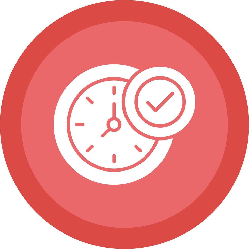 Clock Line Shadow Circle Icon Design vector