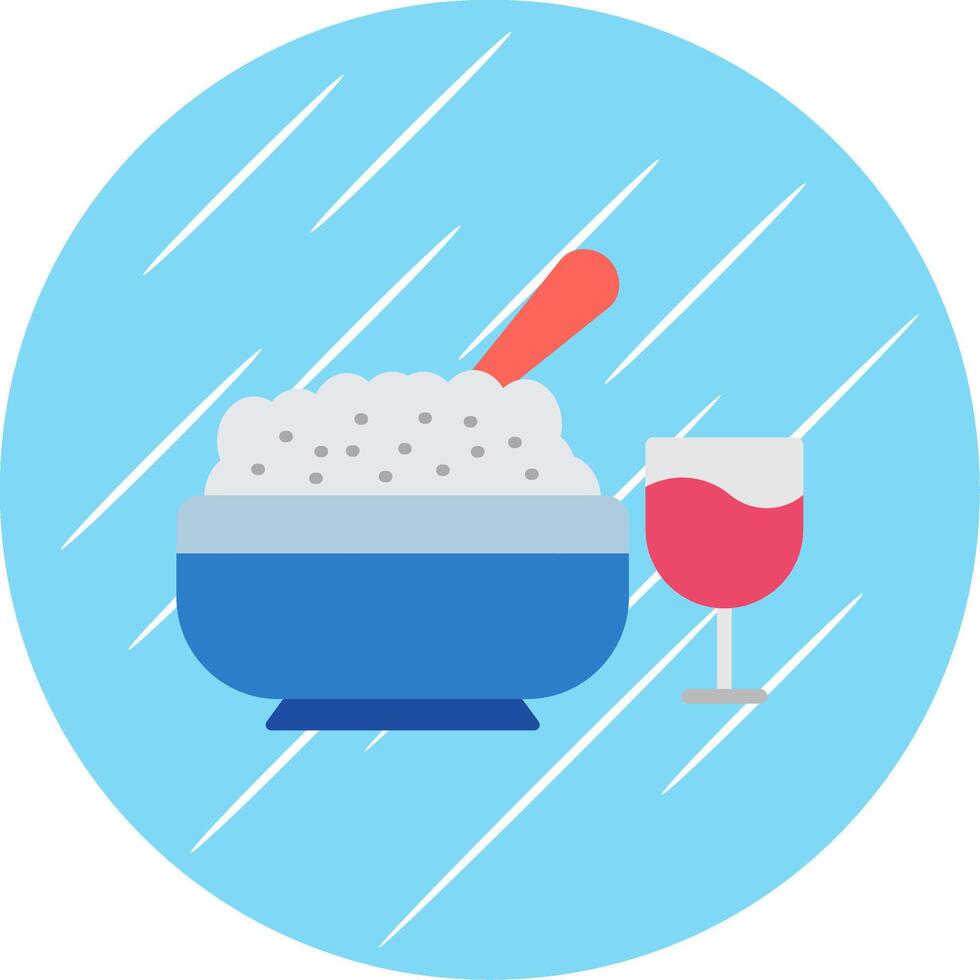 Iftar Flat Circle Icon Design vector